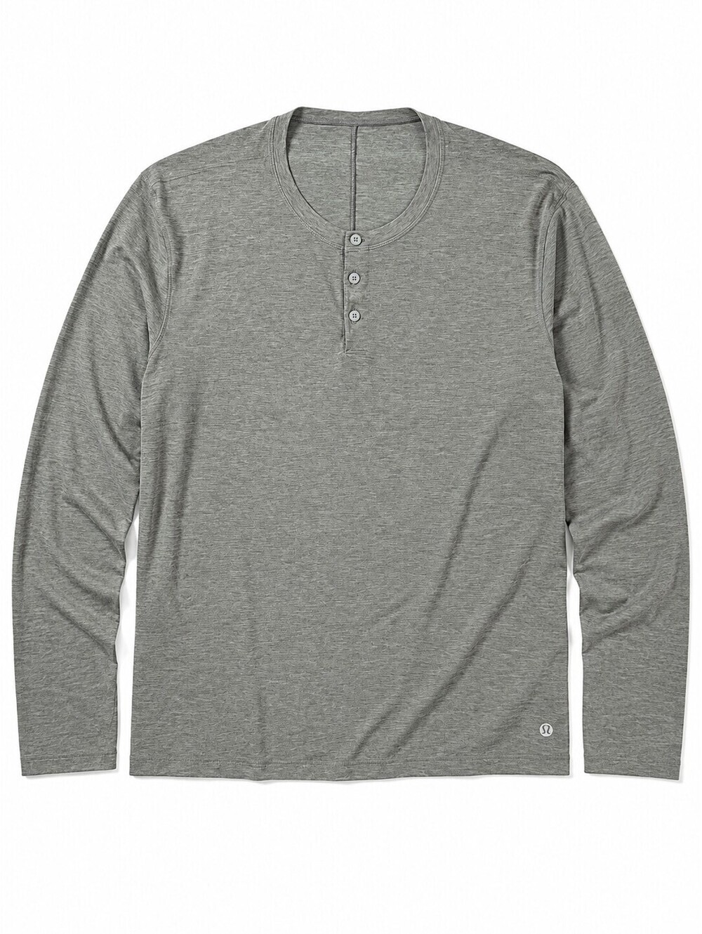 Lululemon Gray Long Sleeve Henley Shirt Men's M Heather Performance Top